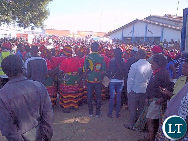 UPND cadres at the Matero rally