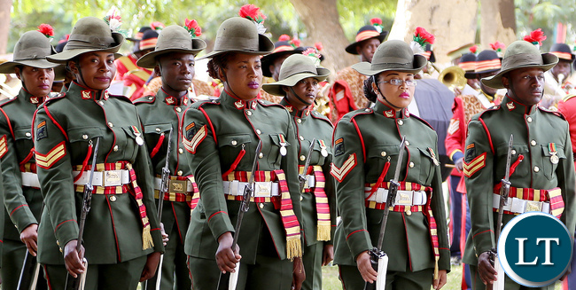Zambia Army Parade at African Freedom Day in Lusaka
