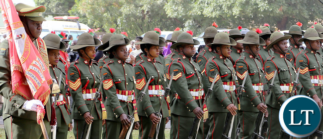 Zambia Army Parade at African Freedom Day in Lusaka