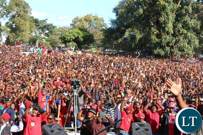 UPND Rally at Freedom Park in Kitwe