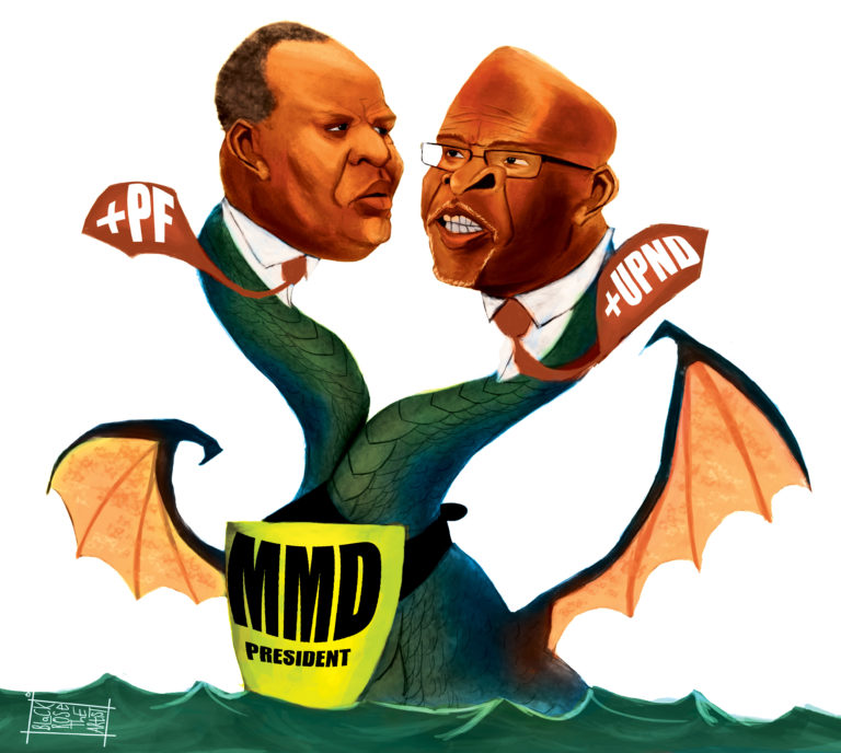 Caricature of MMD Presidents :Two headed MMD Dragon