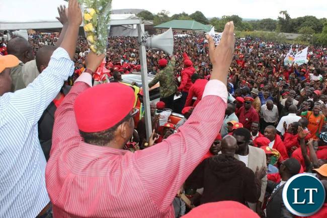 UPND Rally at Freedom Park in Kitwe