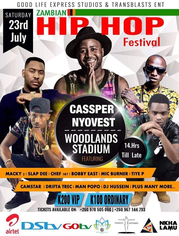 South African Hip-Hop artist Cassper Nyovest to headline Zambian HipHop Festival