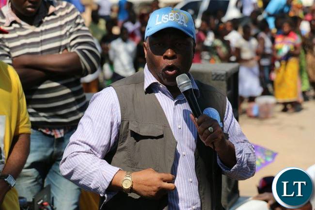 Dr Nevers Mumba campaign for UPND during the Chama rally