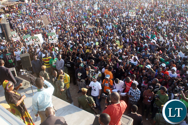 FIRST LADY ESTHER LUNGU-PRESIDENT LUNGU ADDRESSES A RALLY IN LUANGWA