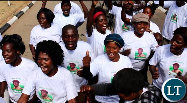 Green Party Members during the filing in of presidential nominations