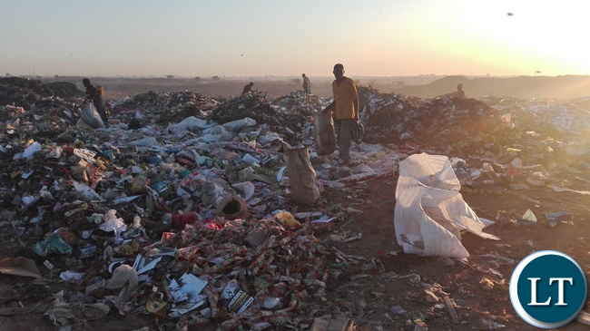Fisho Mwale at the infamous Chunga Landfill site