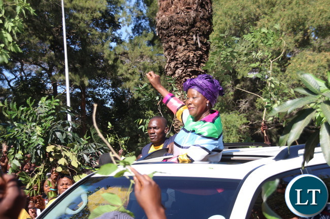 Edith Nawakwi arrival at Mulungushi Conference Centre