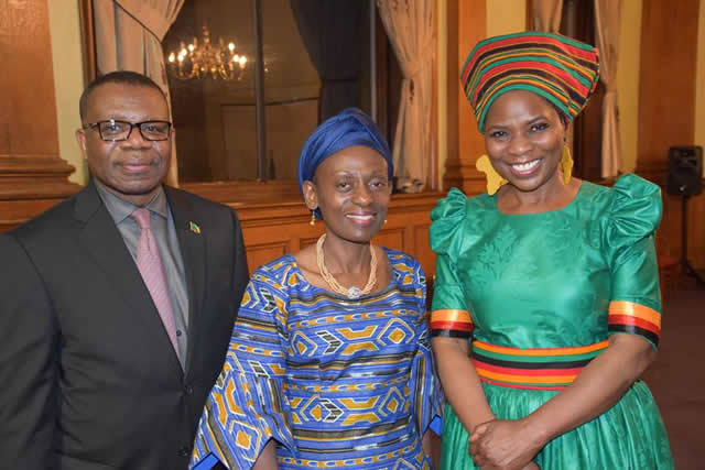 Justina Mutale with Zambian High Commissioner and Commonwealth Deputy Secretary GeneralJustina Mutale with Zambian High Commissioner and Commonwealth Deputy Secretary General