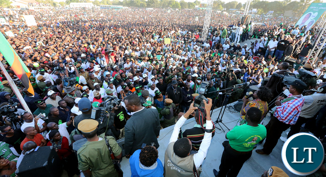 President Edgar Lungu address Rally at Mutendele Primary School in Kafue on 25-06-2016- Picture By Eddie Mwanaleza/Statehouse.
