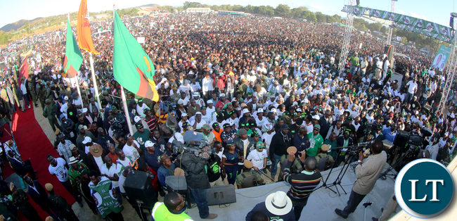 President Edgar Lungu address Rally at Mutendele Primary School in Kafue on 25-06-2016- Picture By Eddie Mwanaleza/Statehouse.