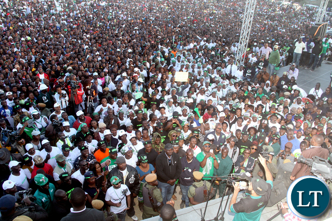 President Edgar Lungu address Rally at Mutendele Primary School in Kafue on 25-06-2016- Picture By Eddie Mwanaleza/Statehouse.
