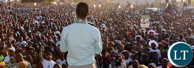 President Edgar Lungu adddress rally at Luangwa Market on Thursday - Picture by Eddie Mwanaleza/statehouse 23-06-2016.