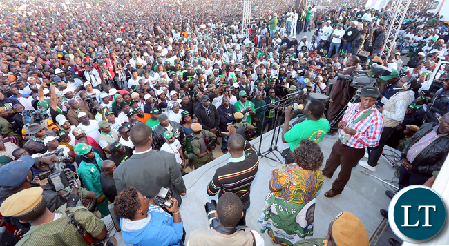 President Edgar Lungu address Rally at Mutendele Primary School in Kafue on 25-06-2016- Picture By Eddie Mwanaleza/Statehouse.