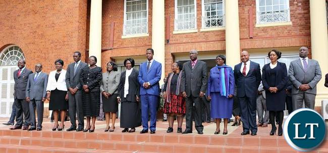 President Lungu poses for a photo with the Judges