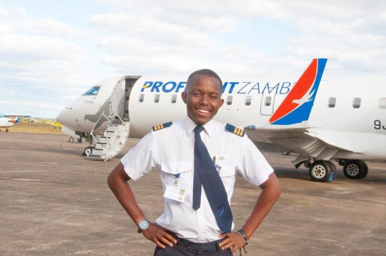 Zambia’s youngest commercial pilot ,Kalenga Kamwendo, clocks 1,000 flight hours