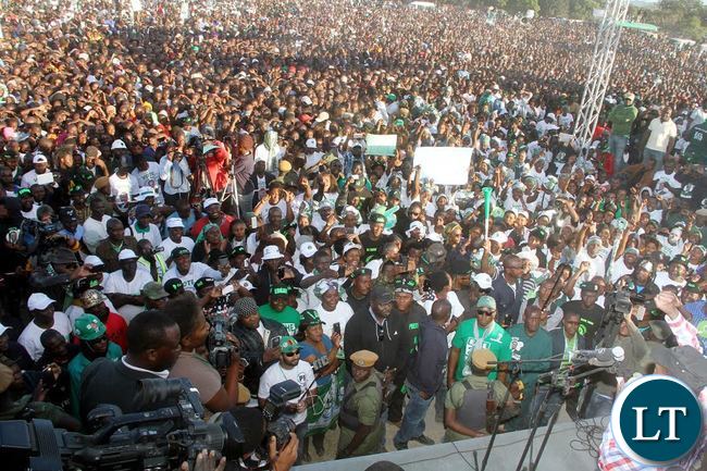 President Edgar Lungu address Rally at Mutendele Primary School in Kafue on 25-06-2016- Picture By Eddie Mwanaleza/Statehouse.