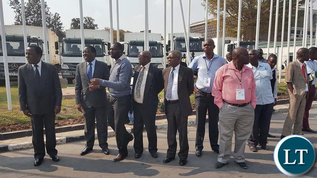 ECZ officials await the arrival of the cargo plane