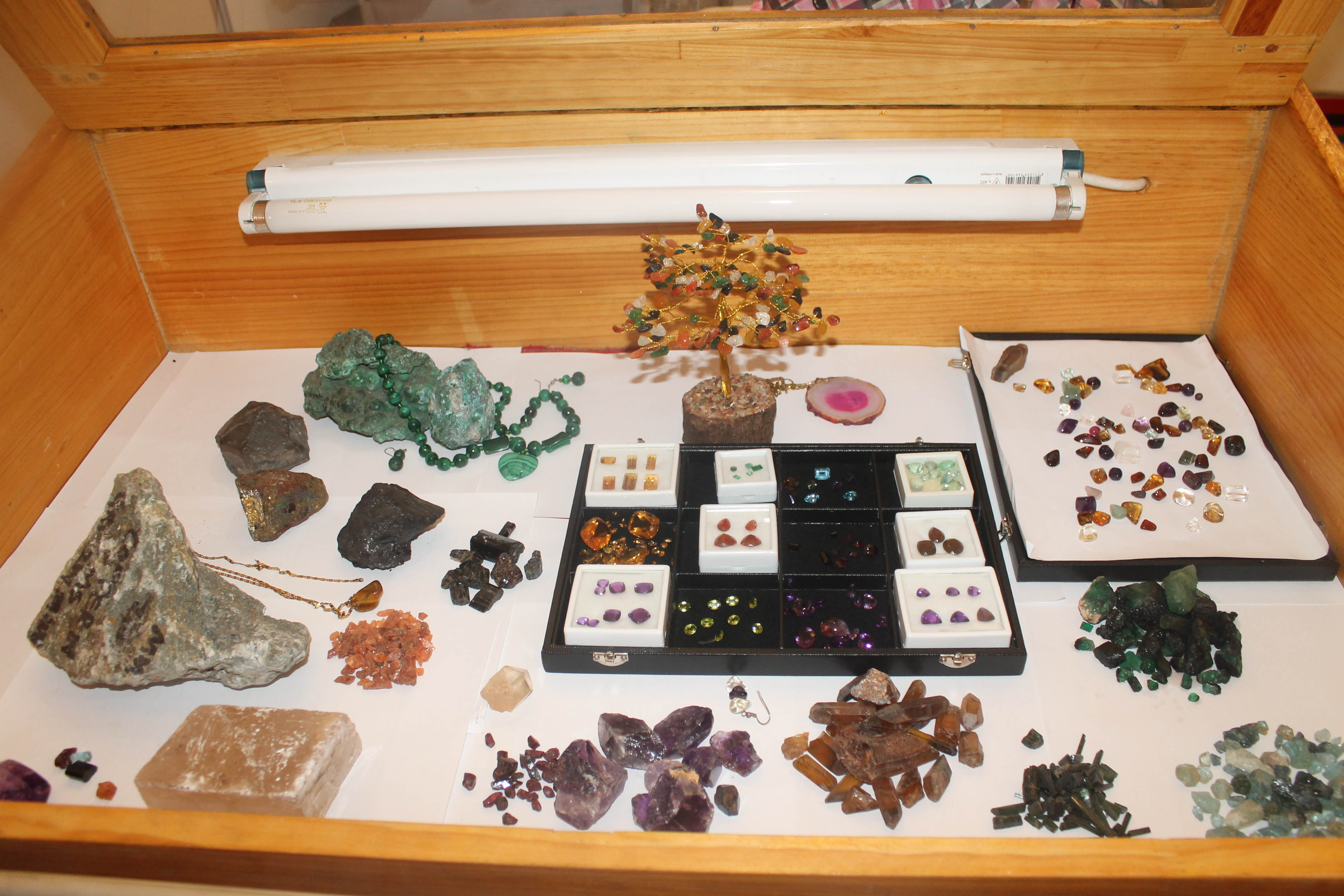 Precious stones on displace at the Mines and Mineral Development stand at ZIMEC in Lusaka on 23 June 2 Picture By Hope Mkunte