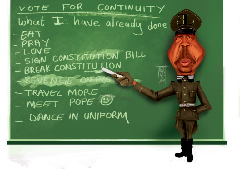 Caricature of Edger Lungu “General Lungu’s reasons to vote for him”