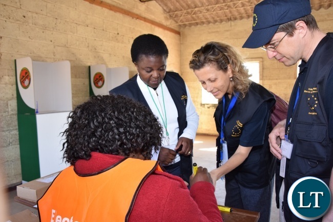 EU EOM in Zambia undertaking elections observation this morning