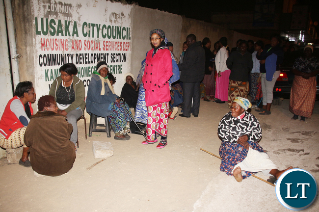 Voters waiting the polling station to be opened.