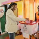 Kabwata aspiring candidate Maiko Zulu casts his vote