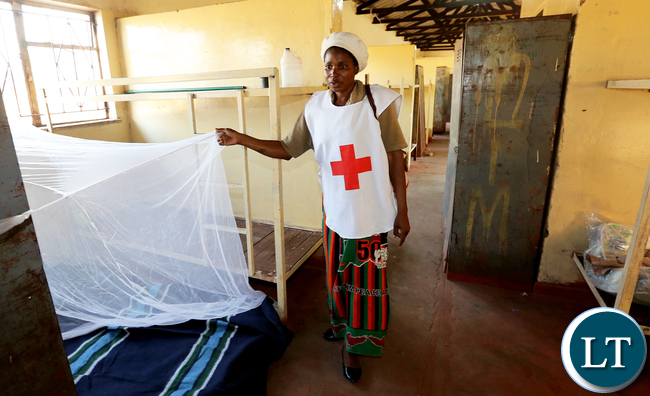 Redcross at Namwala Victims camped at Secondary School