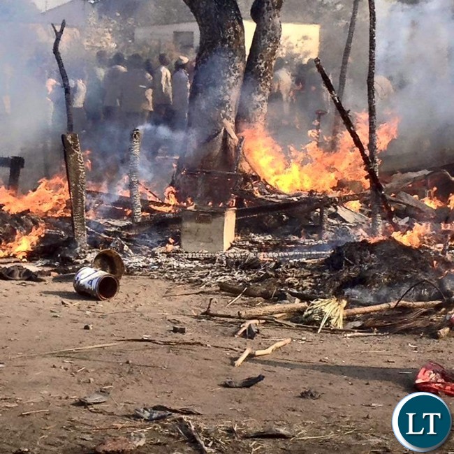 Roads are blocked in Mazabuka