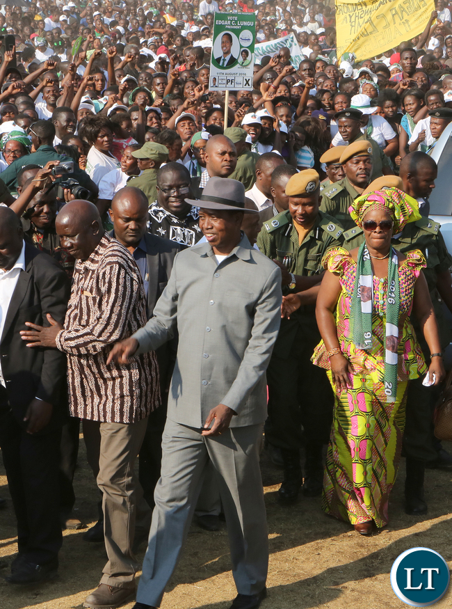 SONTAPO in Luanshya .. President Lungu at a rally in Luanshya