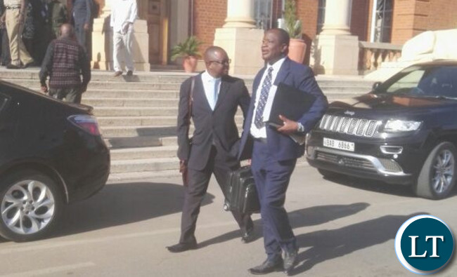 UPND lawyer Jackie Mwiimbu leaving court