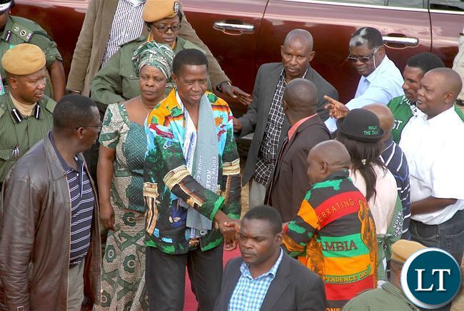 President Lungu addresses a rally in Masaiti on Copperbelt on Tuesday, August 9,2016-Pictures by THOMAS NSAMA President Lungu addresses a rally in Masaiti on Copperbelt on Tuesday, August 9,2016-Pictures by THOMAS NSAMA