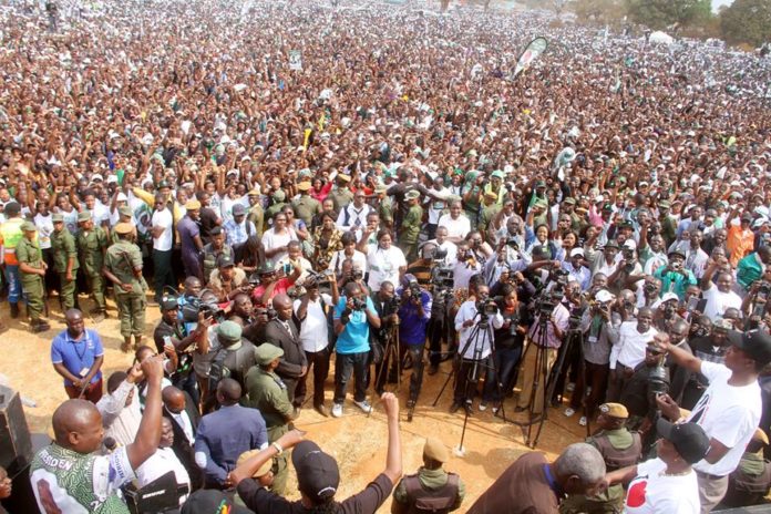 President Lungu and First Lady Esther Lungu during the Thanks Giving rally at Woodlands Stadium in Lusaka on Tuesday, August 16,2016-Picture by THOMAS NSAMA President Lungu and First Lady Esther Lungu during the Thanks Giving rally at Woodlands Stadium in Lusaka on Tuesday, August 16,2016-Picture by THOMAS NSAMA