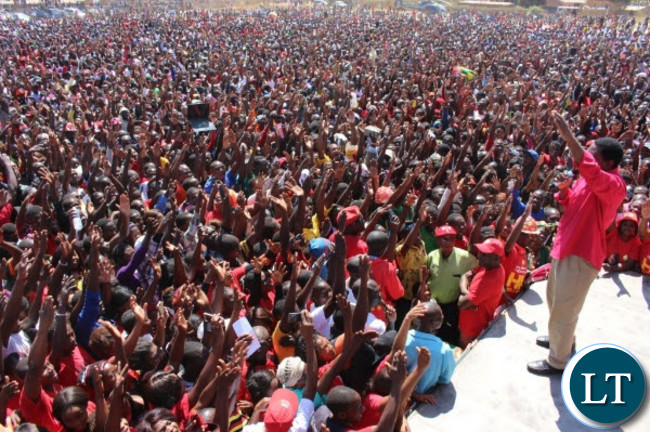 A rally at Twafwane ground in Chililabombwe
