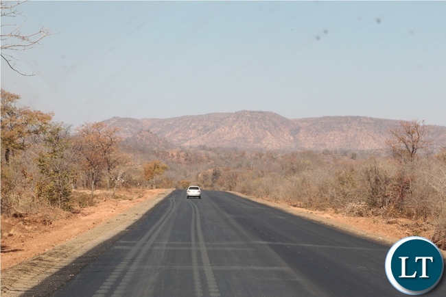 Part of the tared Chirundu-Lusaka road under construction by China Henan in Chirundu District
