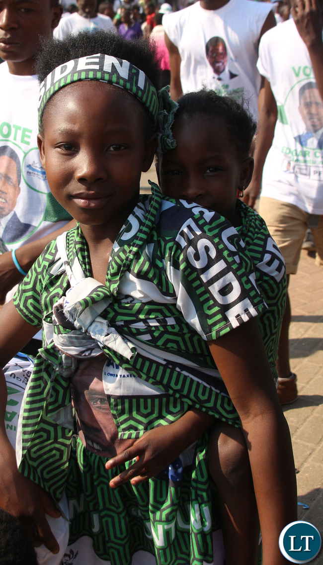 A certain girl Mandevu resident with her sibling trying to gain access into the stadium.