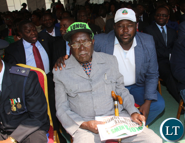Former Prime Minister Grey Zulu at the Inauguration ceremony