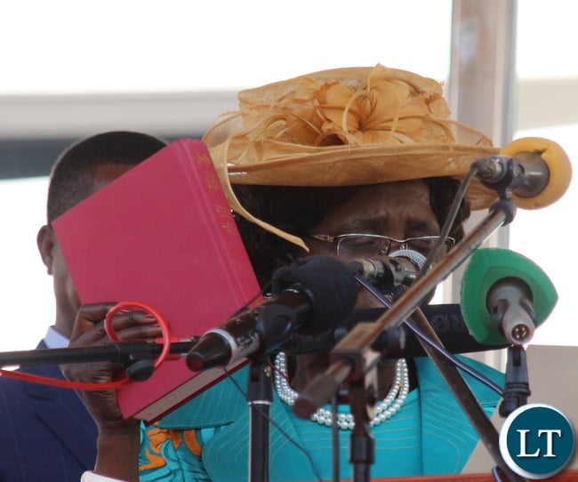 Vice President Inonge Wina takes Oath of office