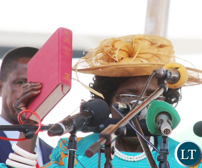 Vice President Inonge Wina takes Oath of office