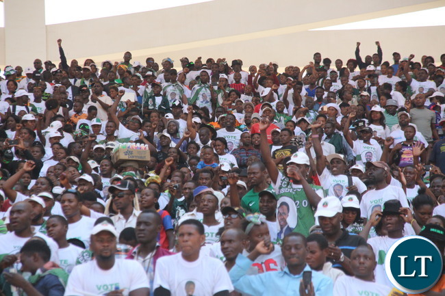 Part of the crowd at the stadium