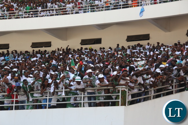 Part of the crowd at the stadium