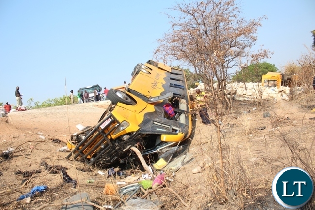 On the scene of the road accident