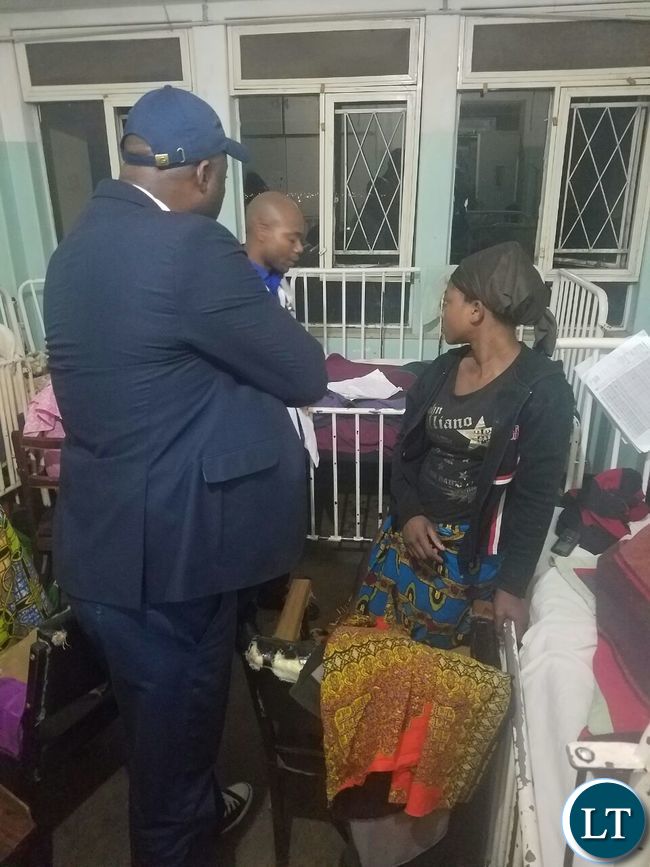 Interacting with mothers and care givers at Arthur Davison Hospital