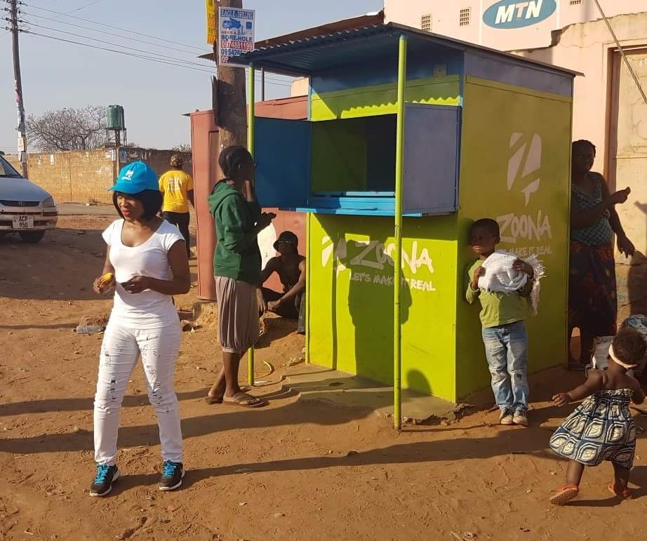 Mwansa in the community searching for nominees and conducting surveys for Zoona