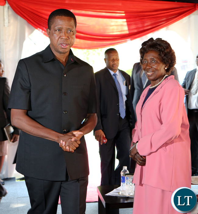 President Lungu with Vice-President Inonge Wina