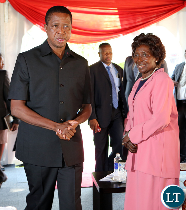 President Lungu with Vice-President Inonge Wina
