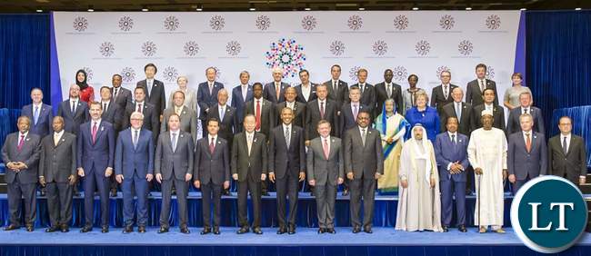 President Lungu in second row with other world Leaders