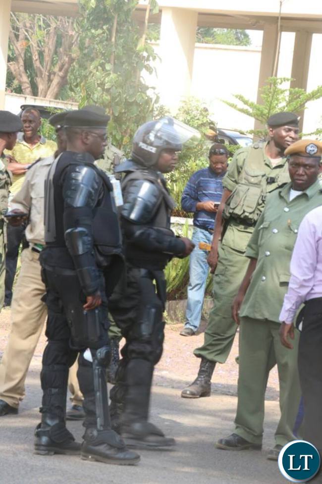 Heavy police presence at Luanshya Central Police today