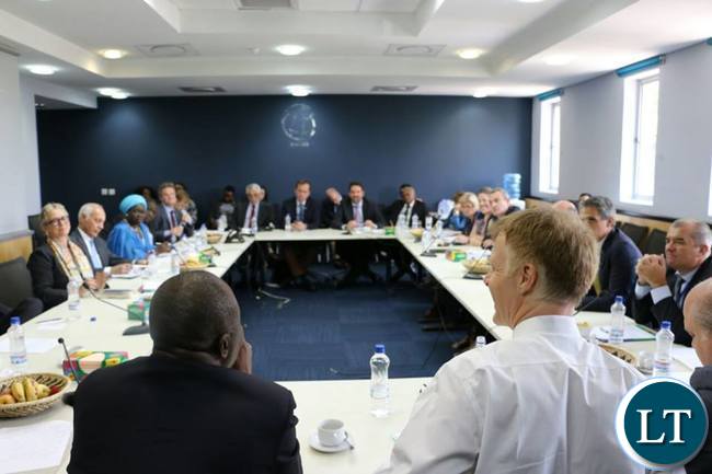 Mr Mutati in a roundtable meeting with coperating partners