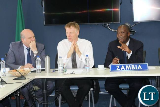 Mr Mutati speaking during a meeting with coperating partners